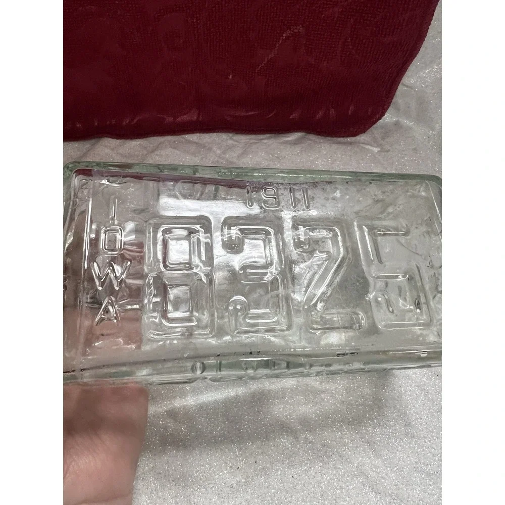 Walkers Deluxe Bourbon Decanter‎  License Plate VTG 70s  AL, LA, IOWA, NJ (1515)
